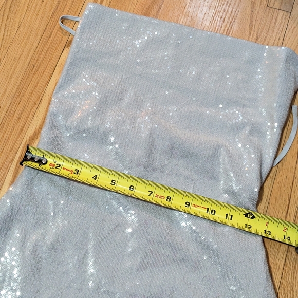 Hello Molly Sequined Shimmy Dance Mini Dress Strappy Back Baby Blue Size S - Picture 9 of 14